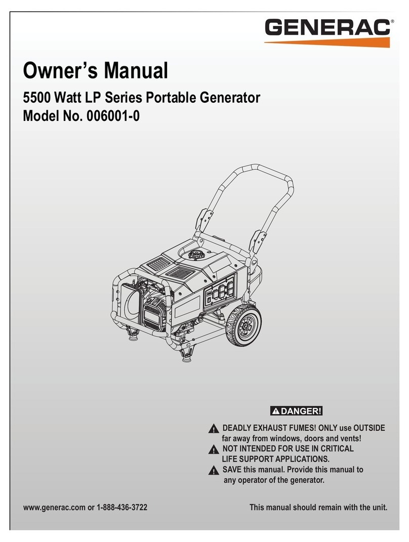 Generac Power Systems 006001-0 User manual