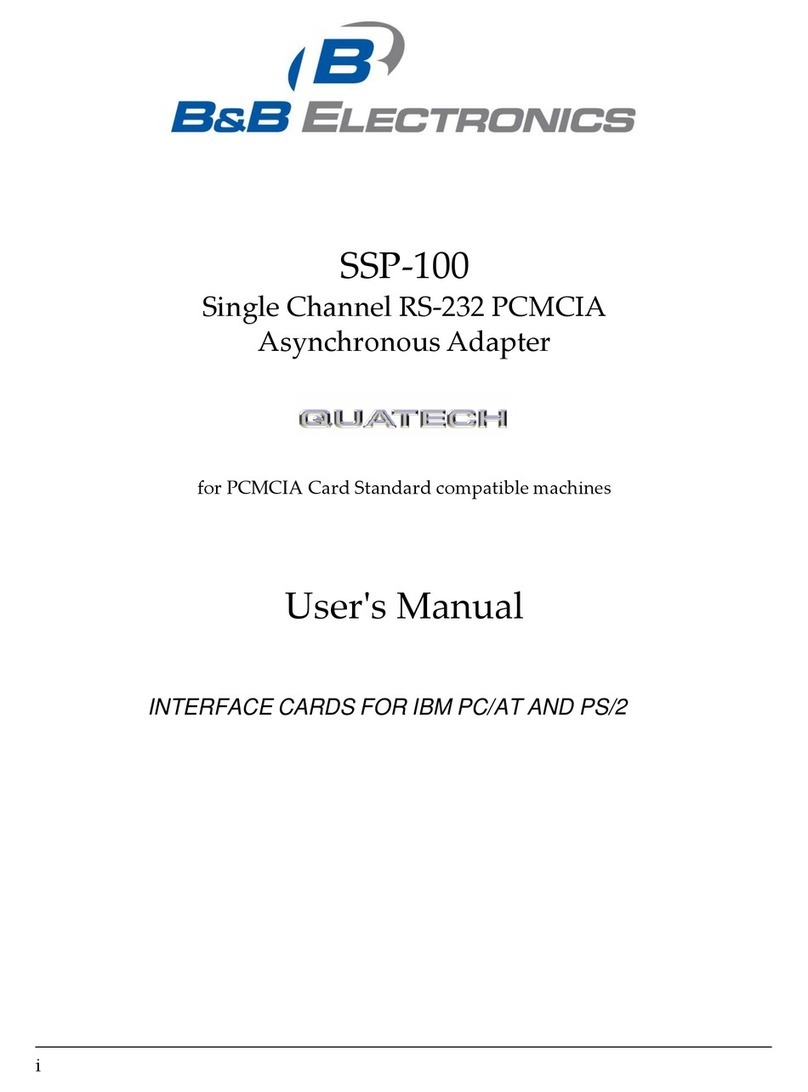 B&B Electronics Quatech SSP-100 user manual B&B Electronics Quatech SSP-100 user manual