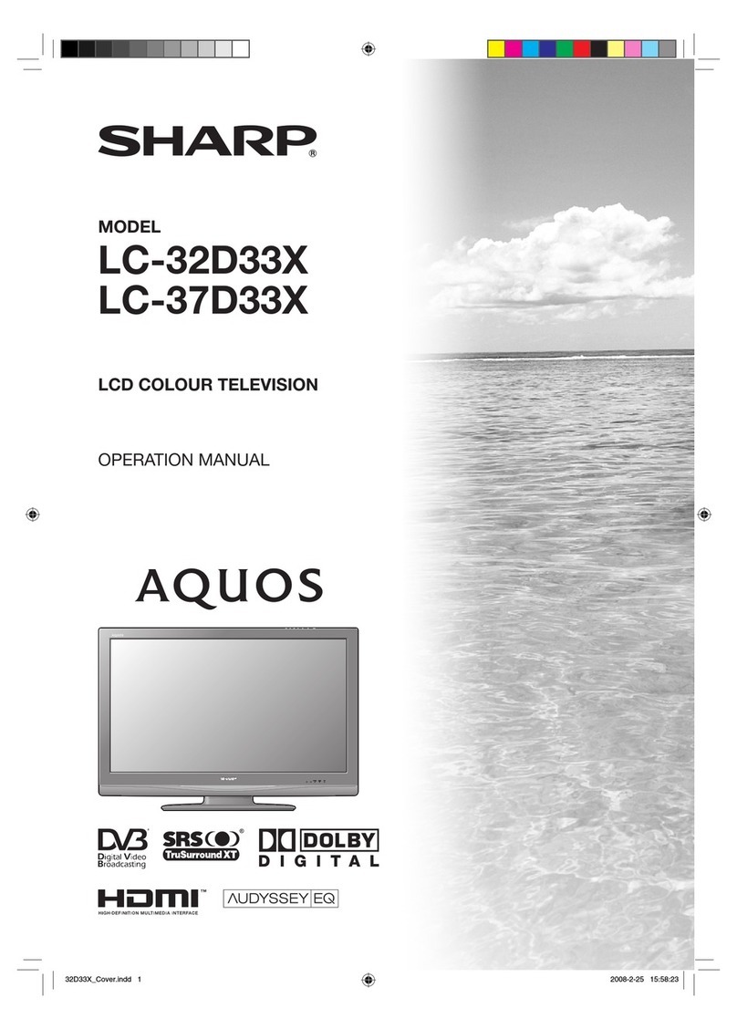 Sharp Aquos LC-32D33X User manual