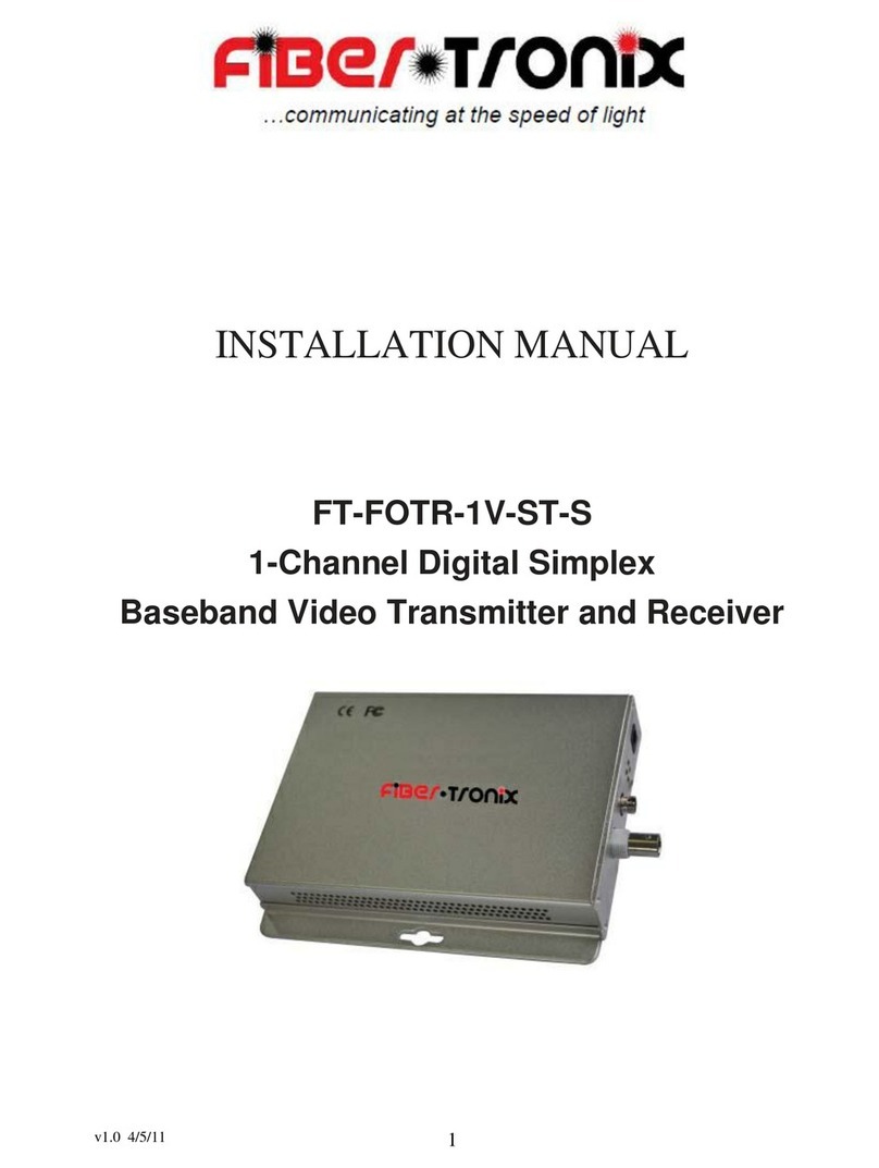 Fiber Tronix FT-FOTR-1V-ST-S installation manual