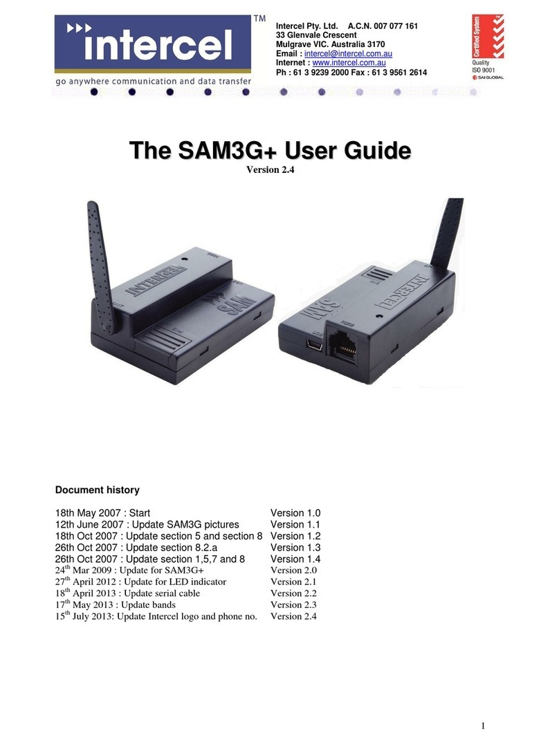 Intercel SAM3G+ User manual