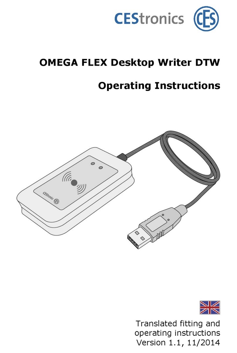CEStronics OMEGA FLEX Destop Writer DTW operating instructions