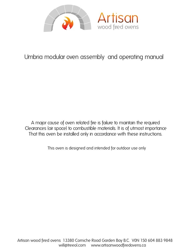 artisan Umbria modular oven Assembly and operating manual