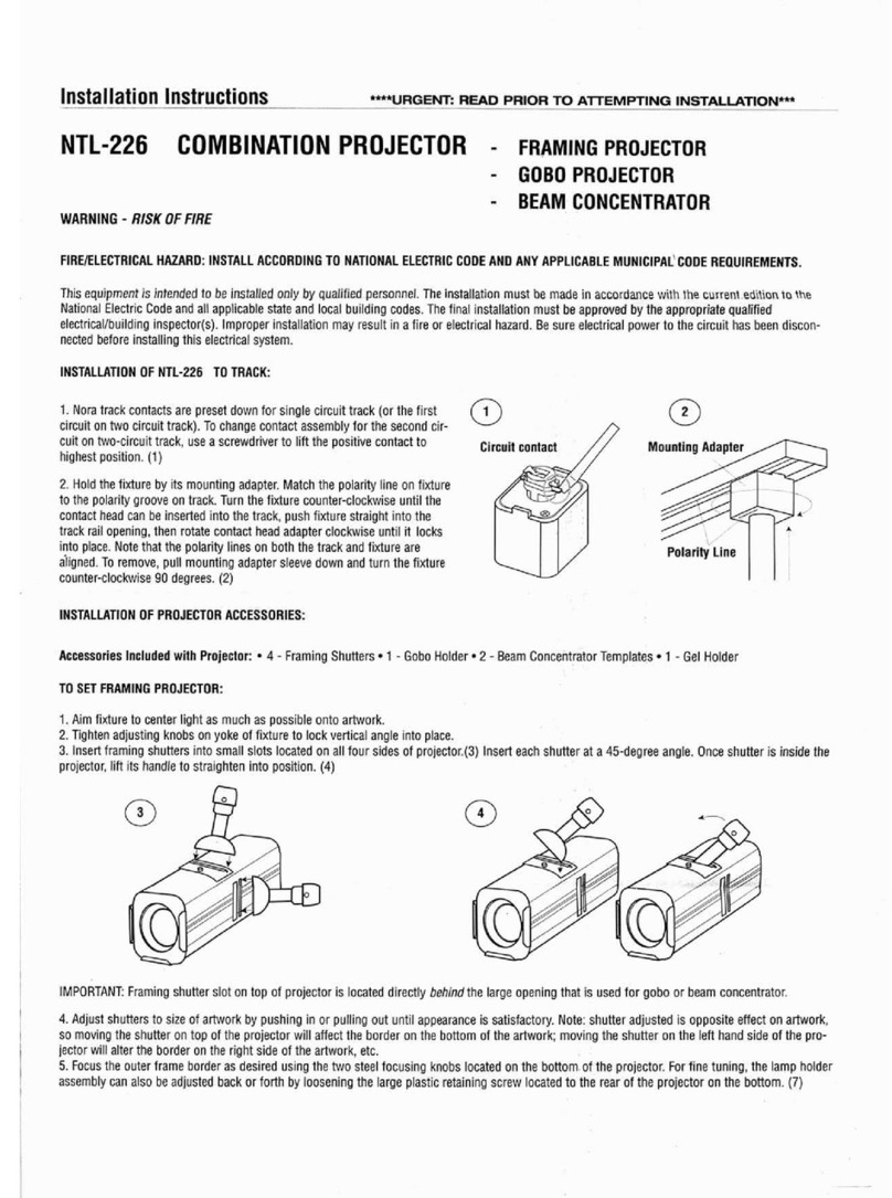 Nora NTl-226 installation instructions