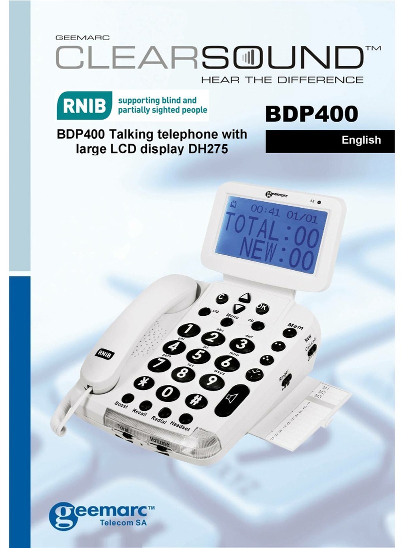 Geemarc BDP400 User manual Geemarc BDP400 User manual