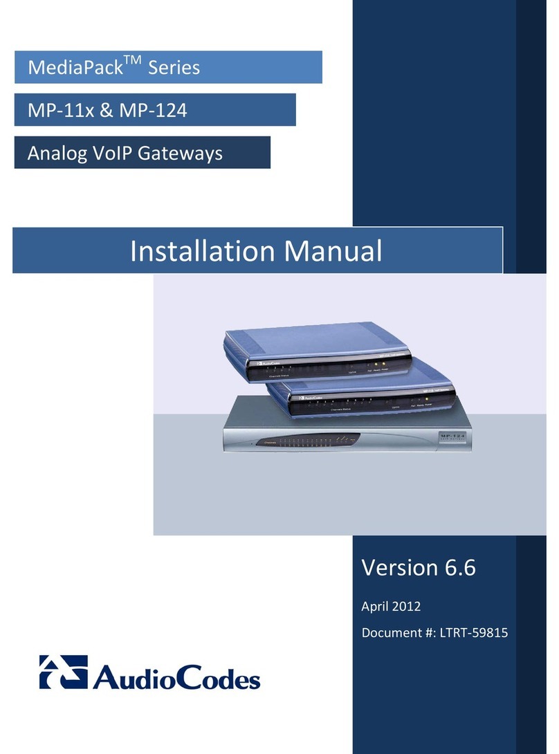 AudioCodes MediaPack MP-11x Series User manual