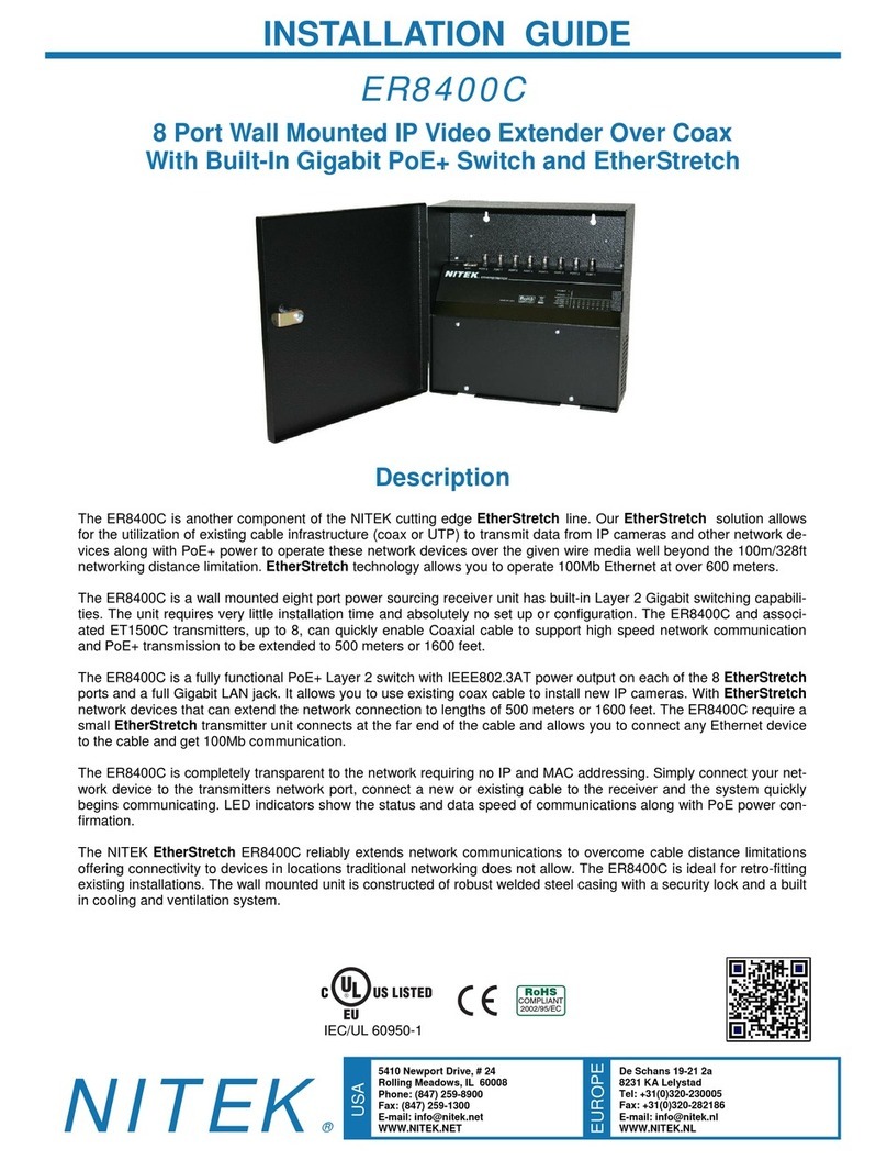 Nitek ER8400C installation guide