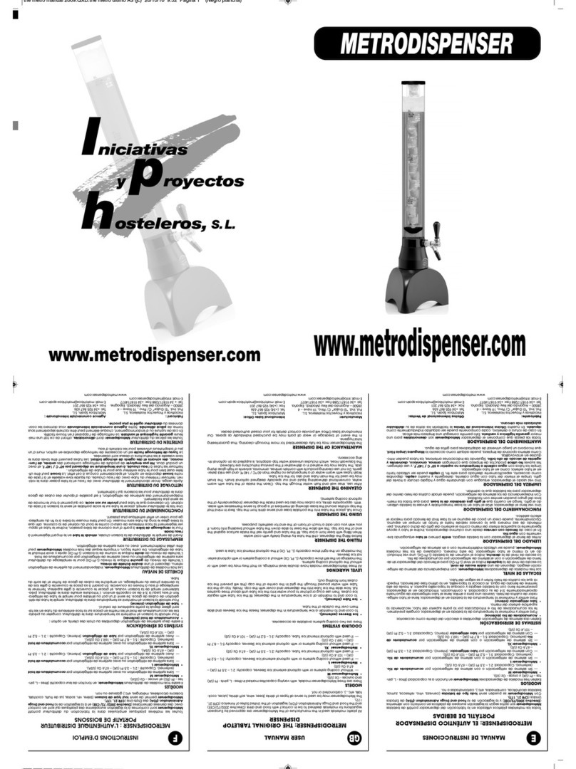 Iniciativas y Proyectos Hosteleros Metrodispenser M User manual