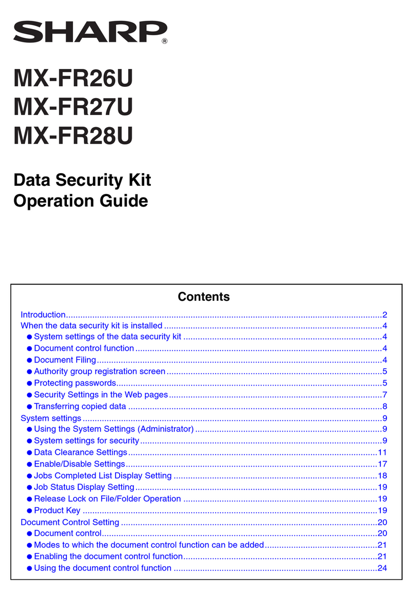 Sharp MX-FR26U User manual