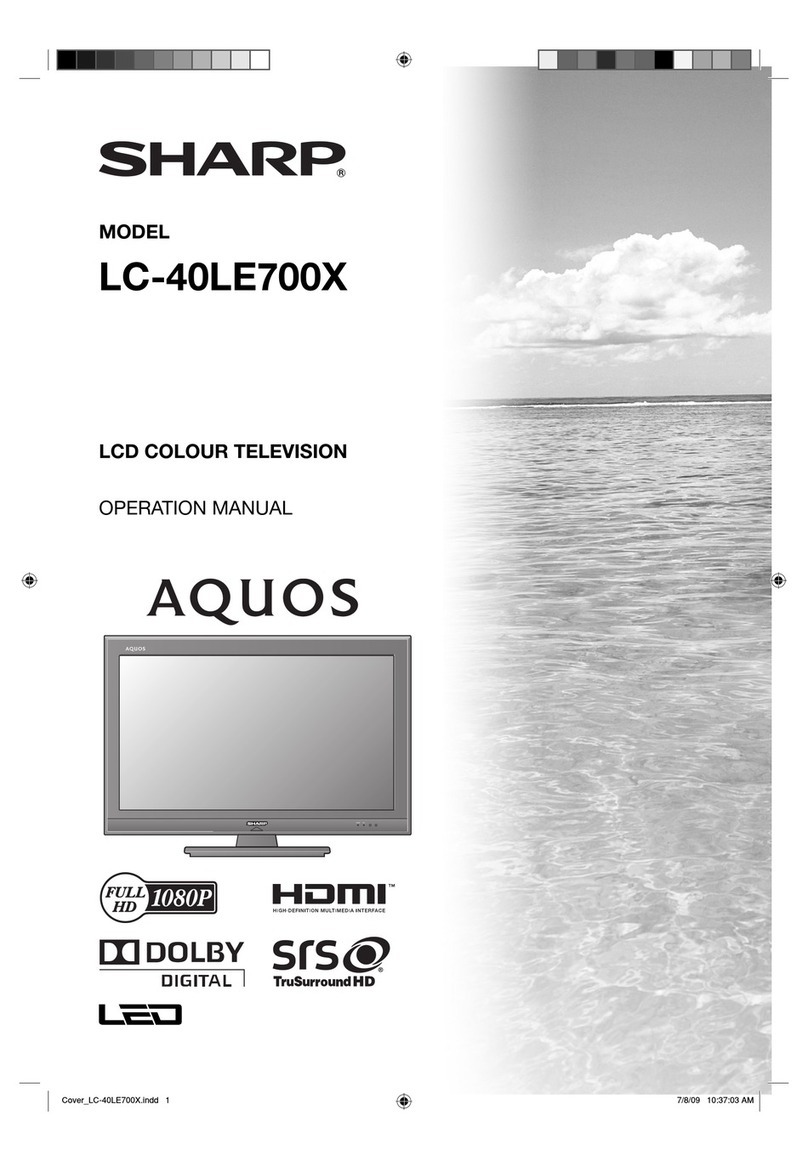 Sharp Aquos LC-40LE700X Operation manual