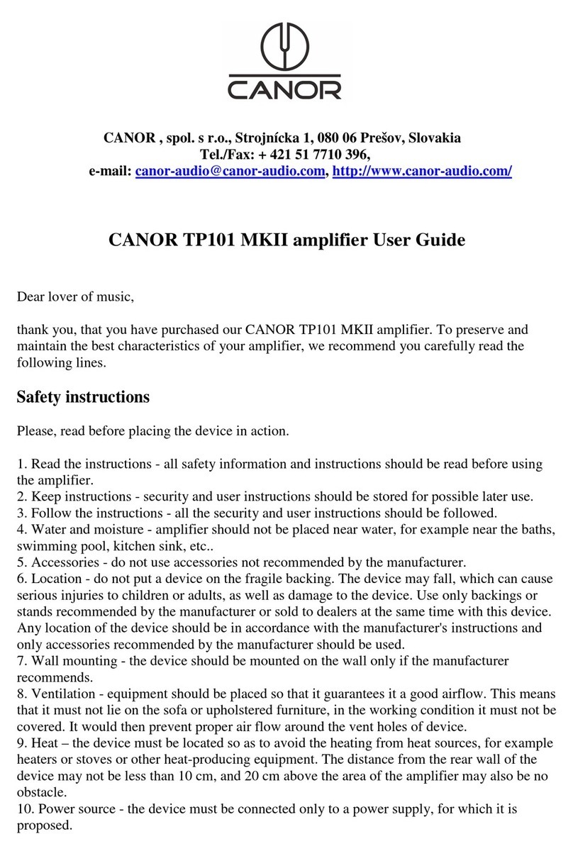 Canor TP101 MKII user guide