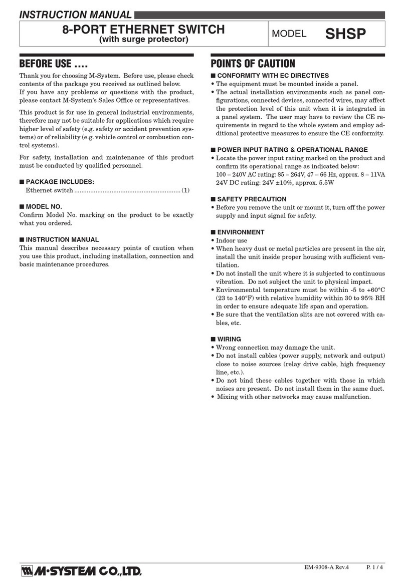 M-system SHSP instruction manual