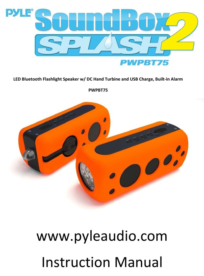 Pyle Soundbox Splash 2PWPBT75 instruction manual