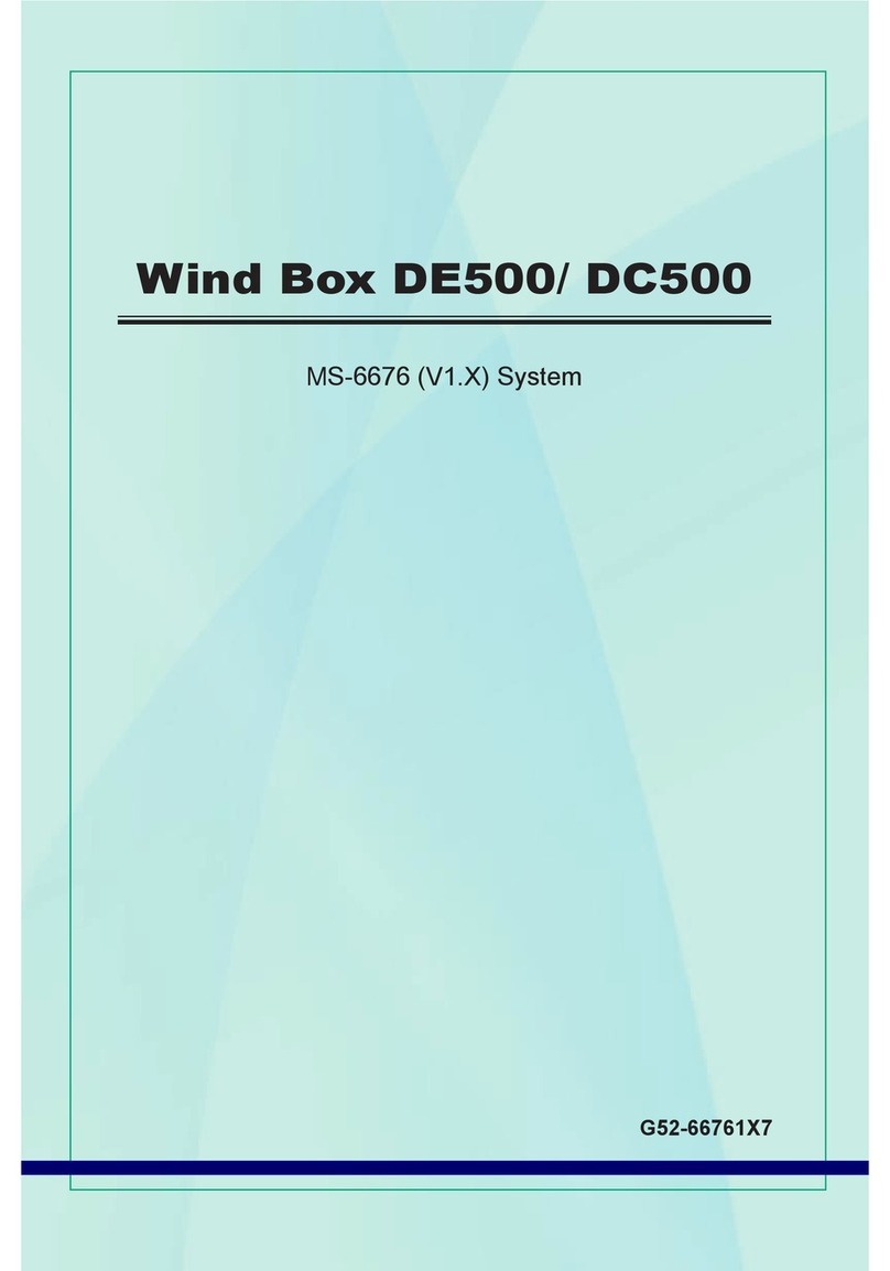 MSI Wind Box DE500 User manual