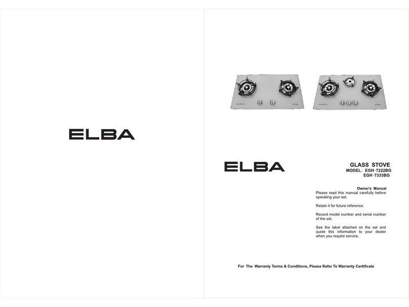 Elba EGH-7222BG owner's manual