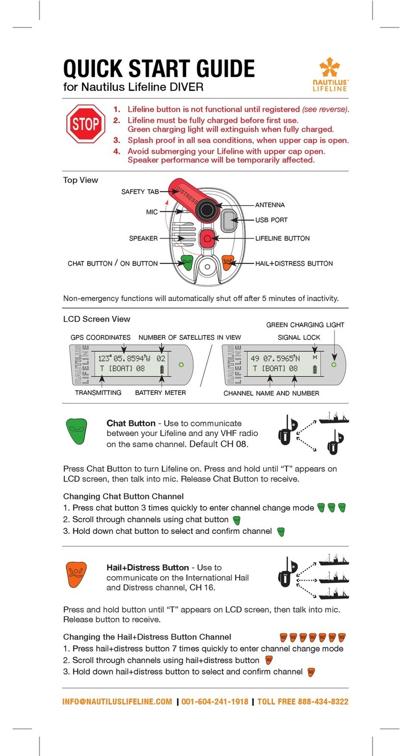 Nautilus Lifeline DIVER quick start guide