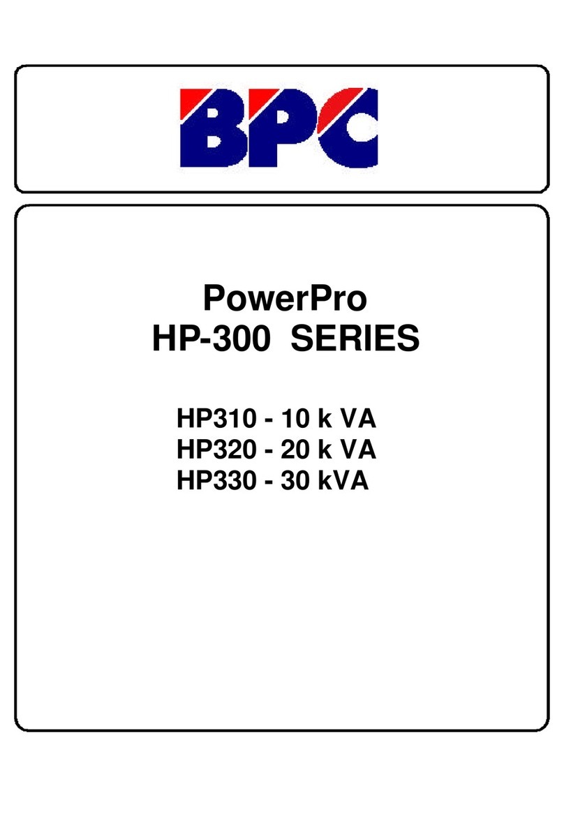 BPC PowerPro HP310 User manual