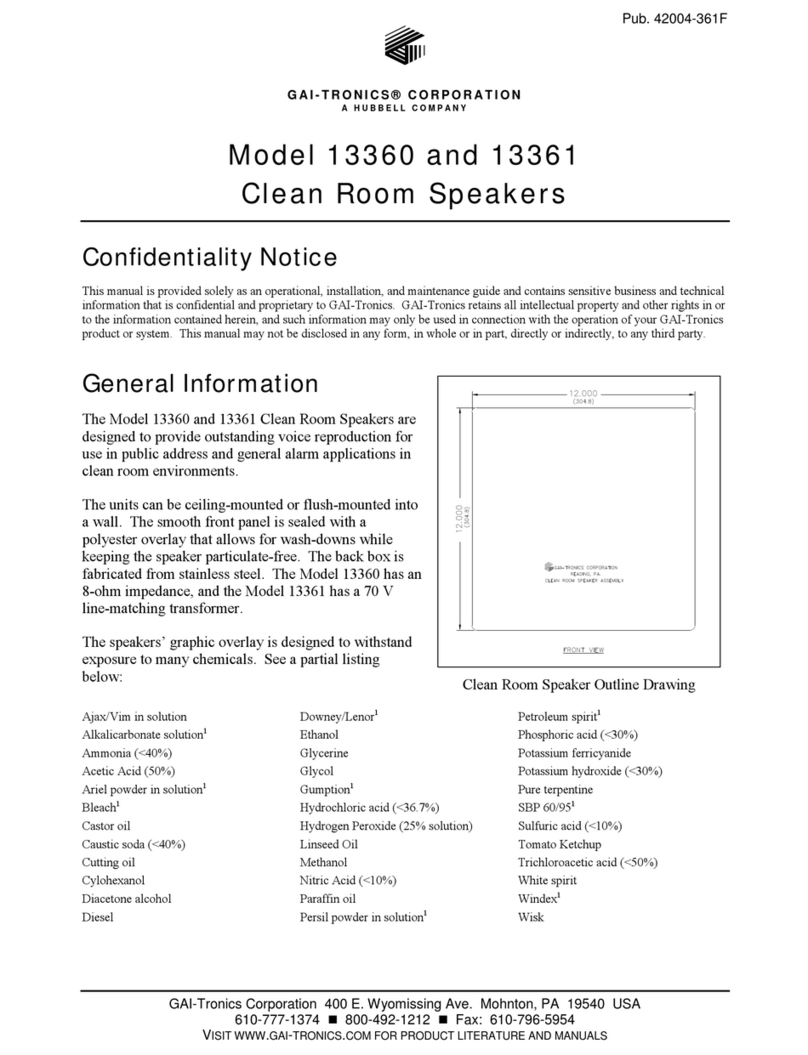 GAI-Tronics 13360 user manual