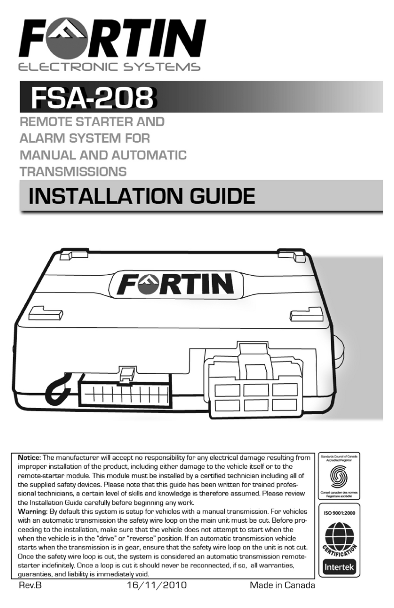 Fortin Electronic Systems FSA-208 installation guide
