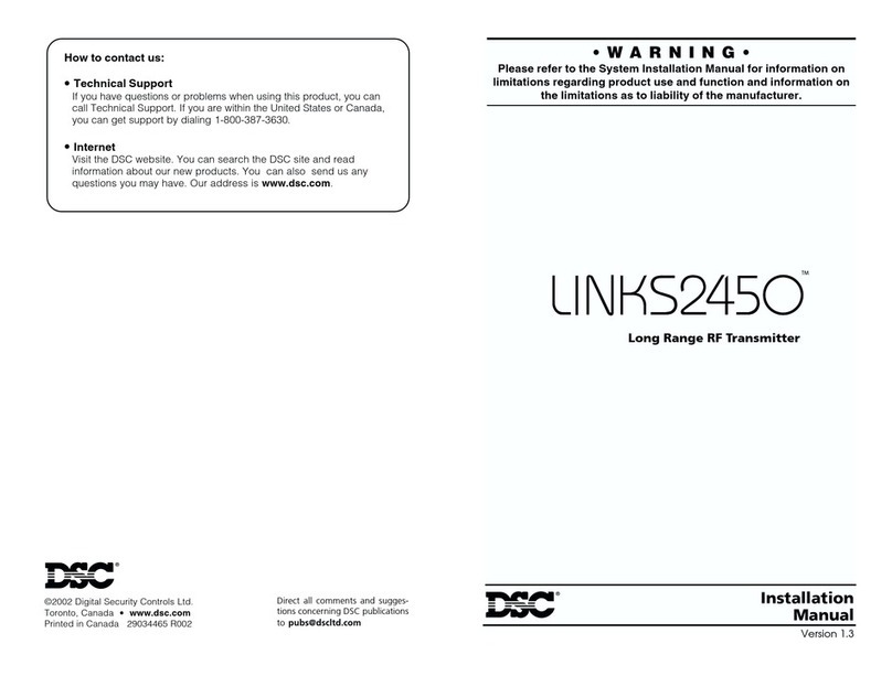 DSC Links2450 User manual
