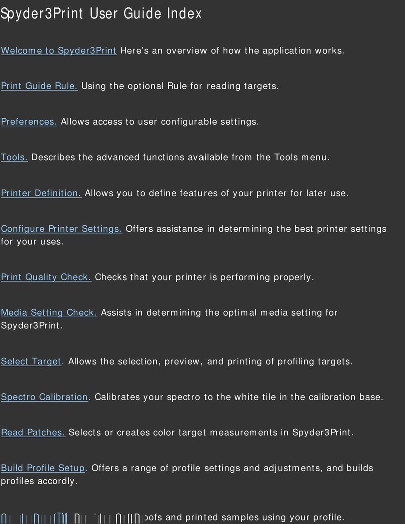 Datacolor Spyder3Print user guide