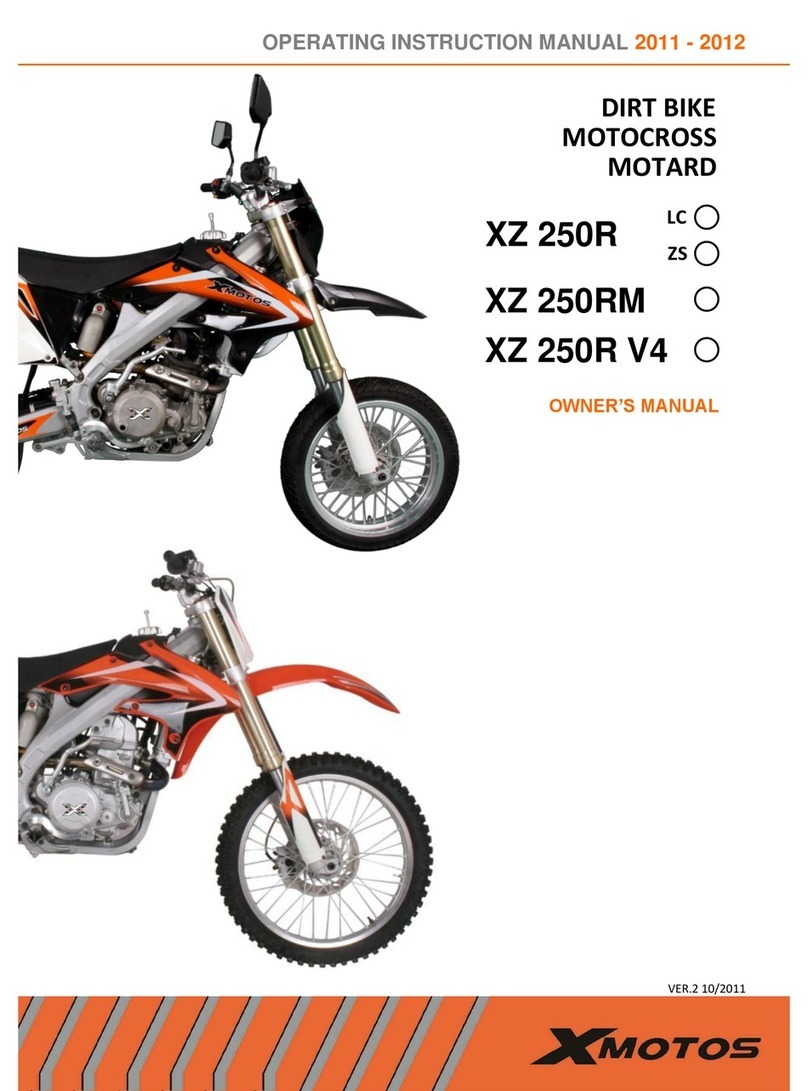Xmotos XZ 250R V4 owner's manual