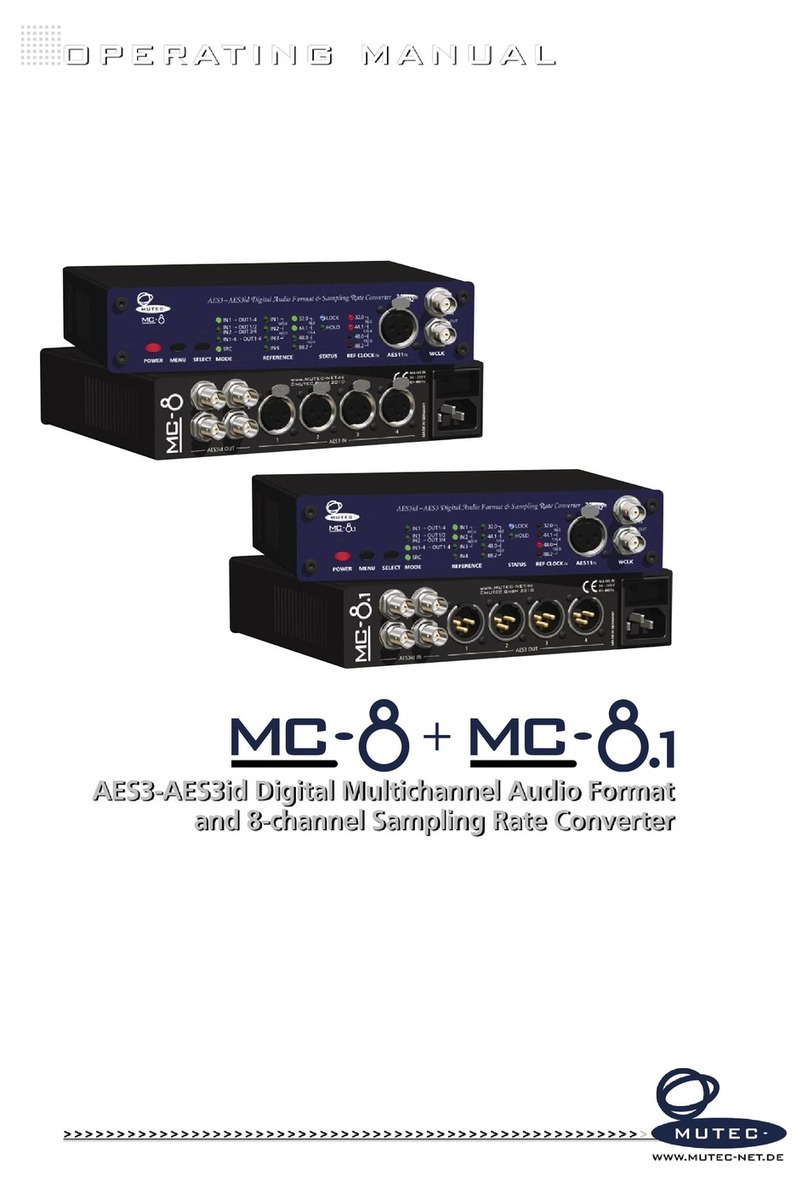 Mutec Mc-8 operating manual