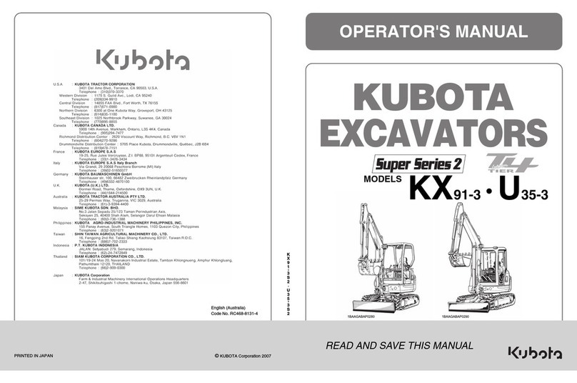 Kubota Super Series 2 U 35-3 User manual