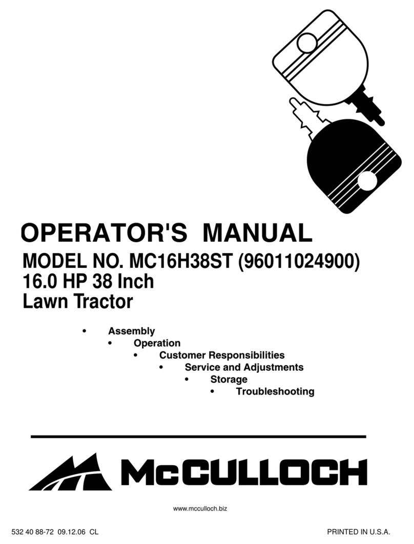 McCulloch MC16H38ST User manual
