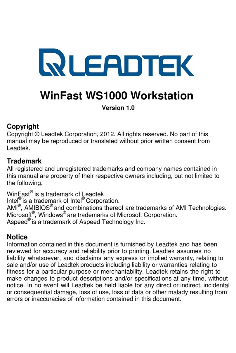 Leadtek WinFast WS1000 Workstation user guide