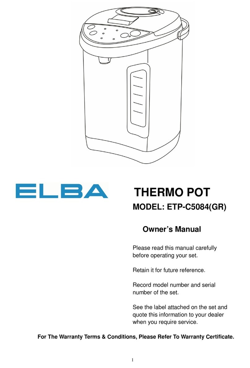 Elba ETP-C5084(GR) owner's manual