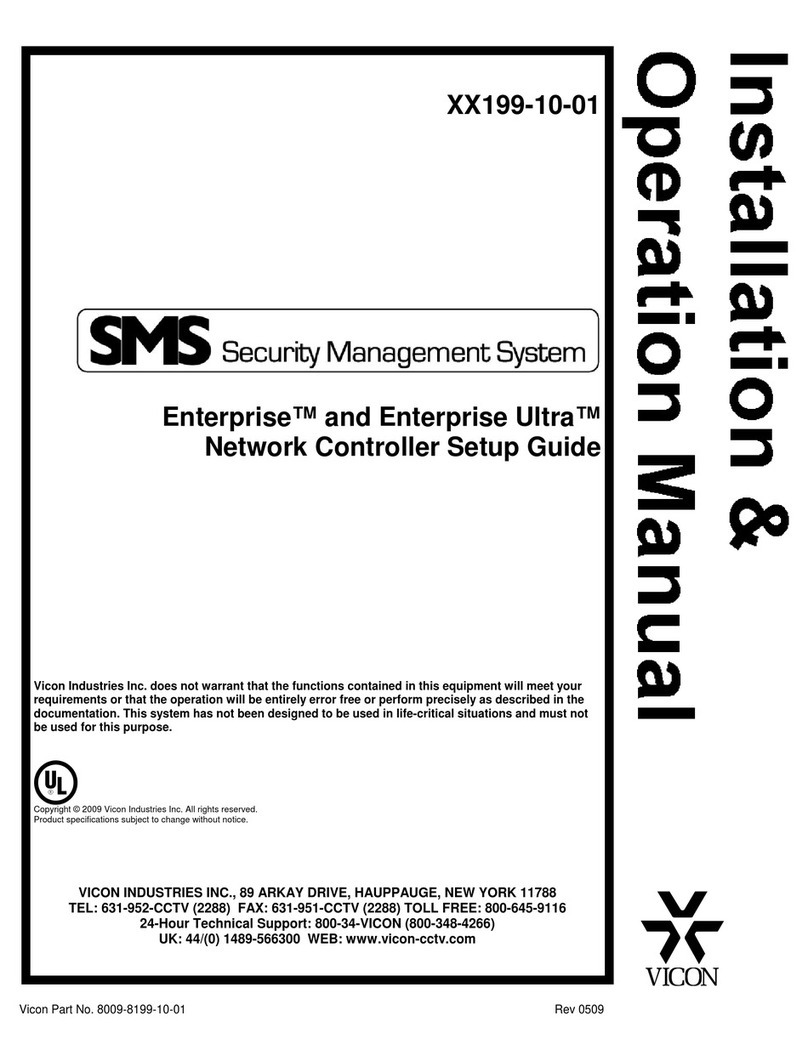 Vicon SMS Enterprise Installation & operation manual