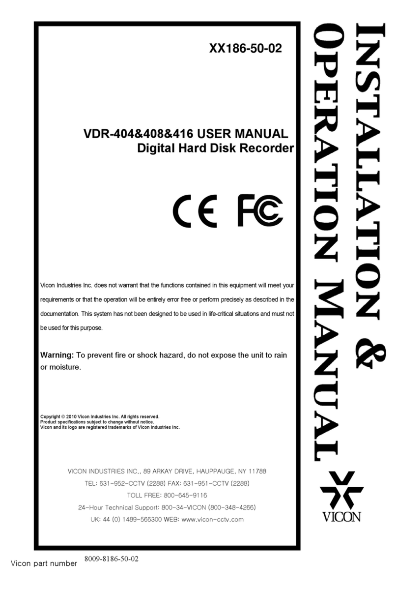 Vicon VDR-404 Installation and operation manual