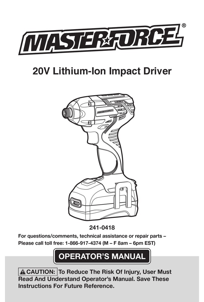 MasterForce 241-0418 Operator's manual
