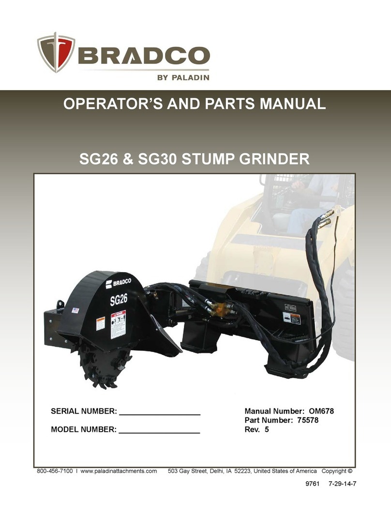 Bradco SG26 Operator and parts manual