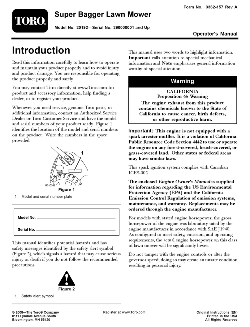 Toro Super Bagger 20192 Operator's manual