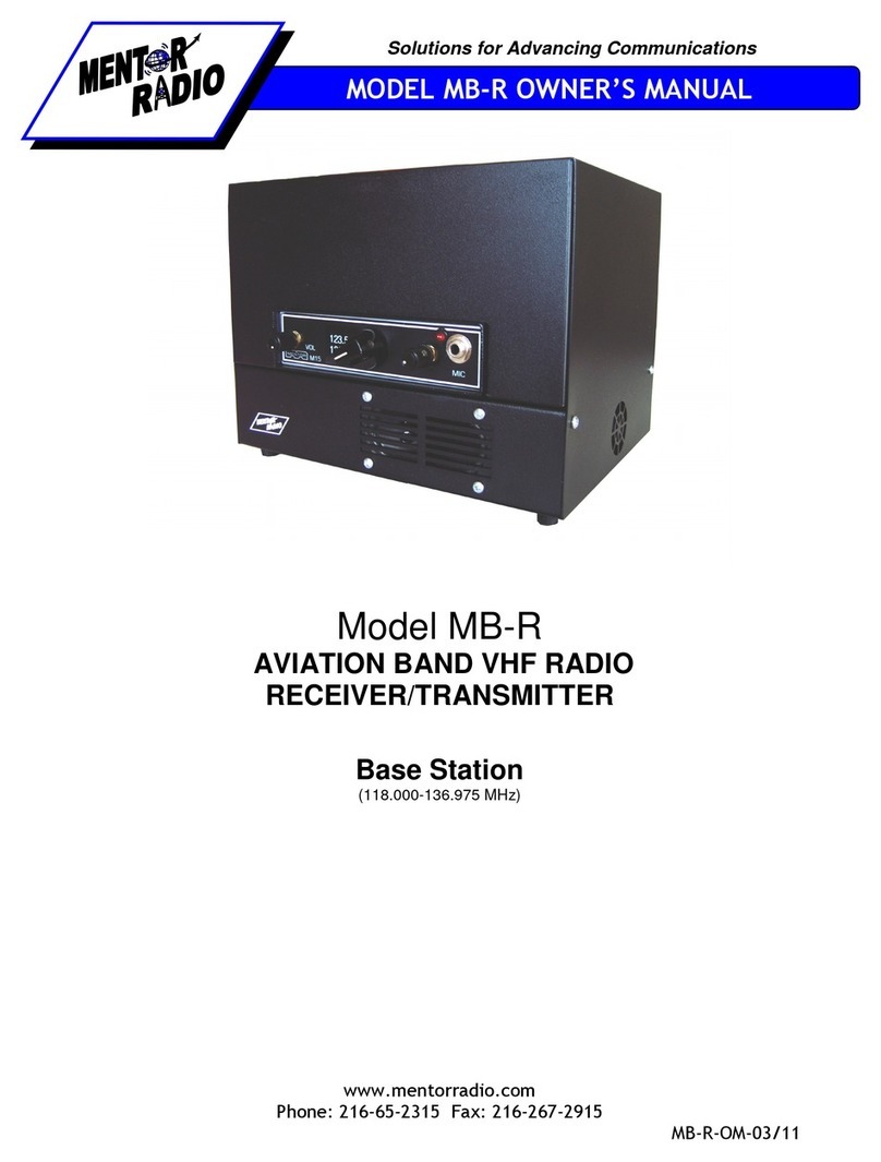 Mentor radio MB-R owner's manual