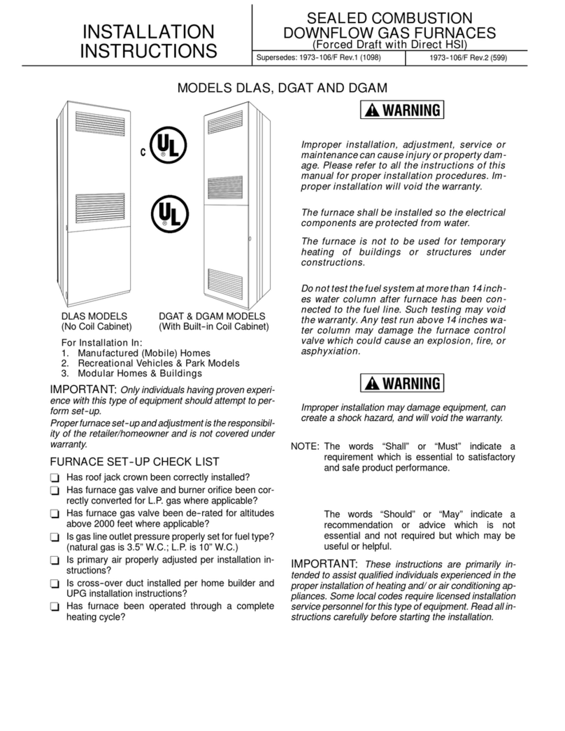 Unitary products group DLAS installation instructions