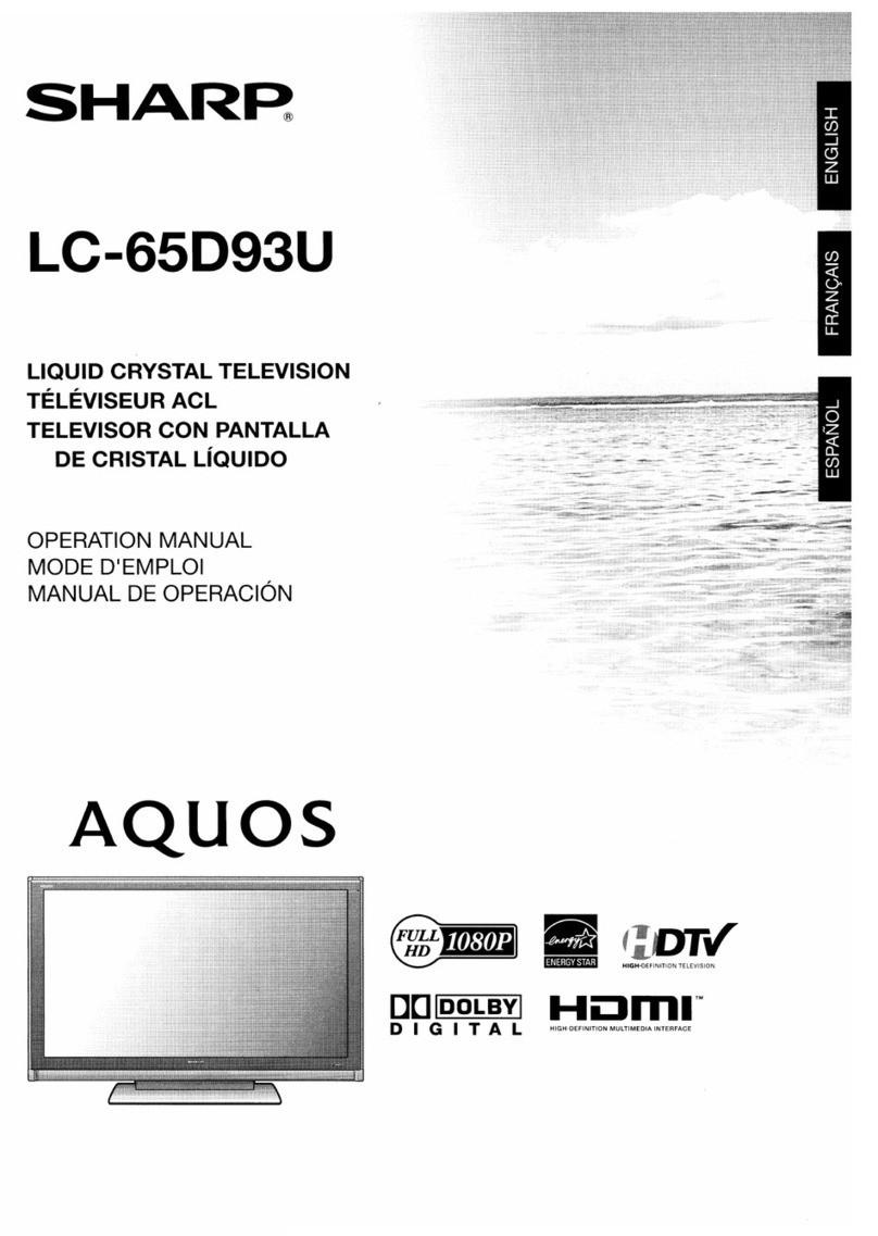 Sharp LC-65D93U User manual