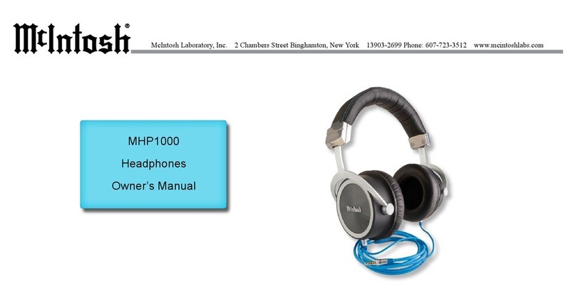 McIntosh MHP1000 owner's manual