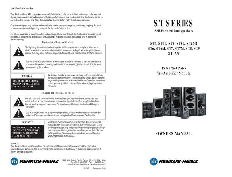 Renkus-Heinz STLA9 User manual