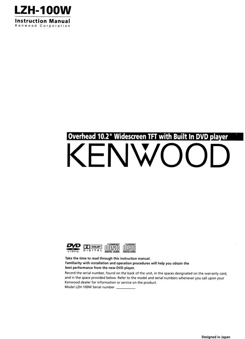 Kenwood LZH-100W - DVD Player With LCD Monitor User manual