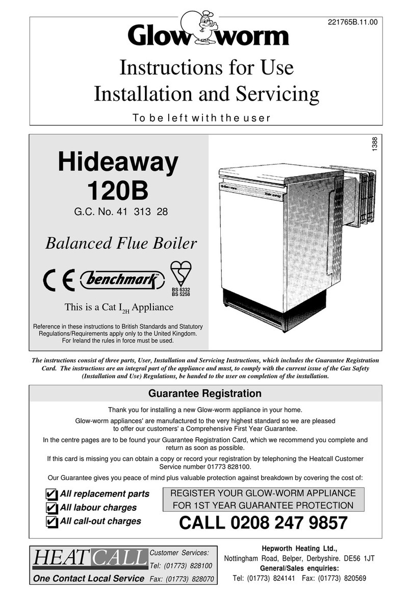 Glowworm Hideaway 120B User manual