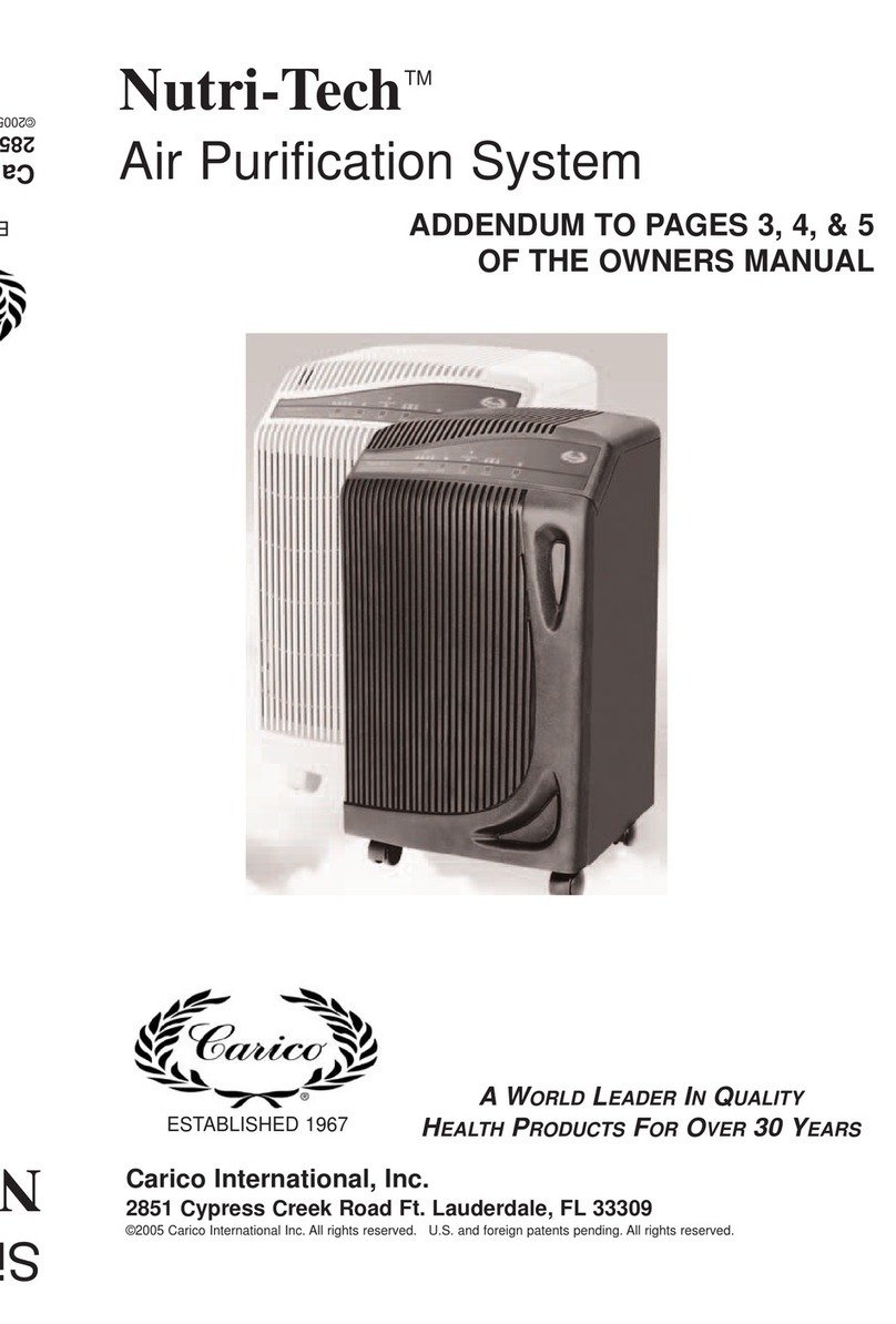 Carico Nutri Tech owner's manual