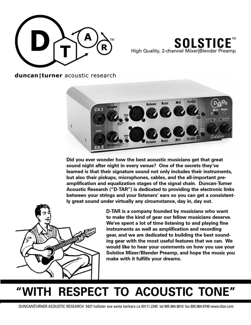 Duncan Solstice User manual
