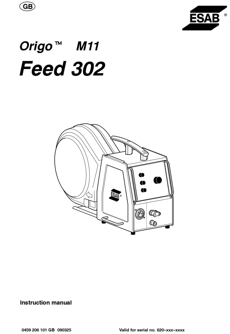 ESAB Origo M11 Feed 302 User manual