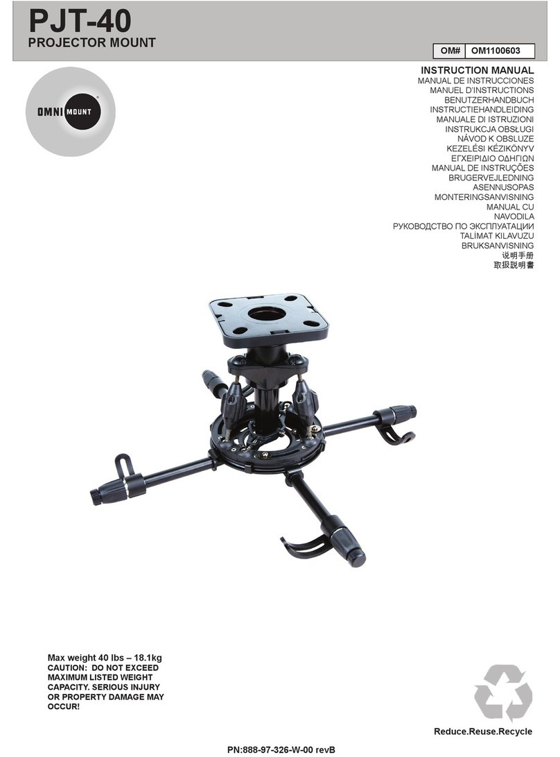 Omnimount PJT-40 User manual