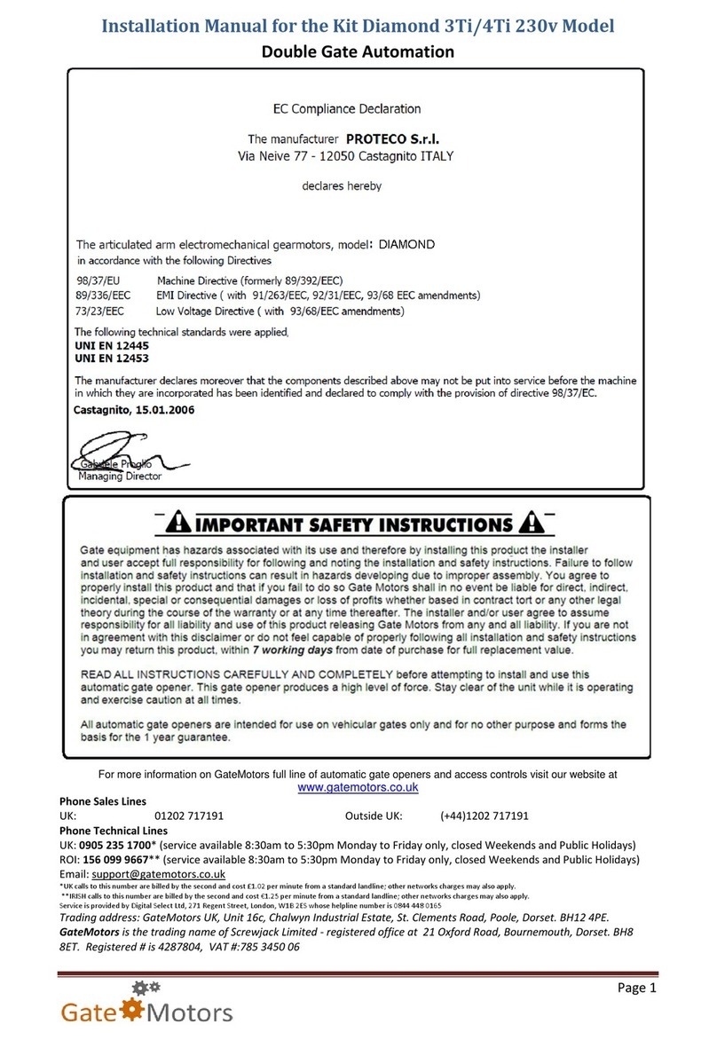 Proteco Diamond 3Ti User manual