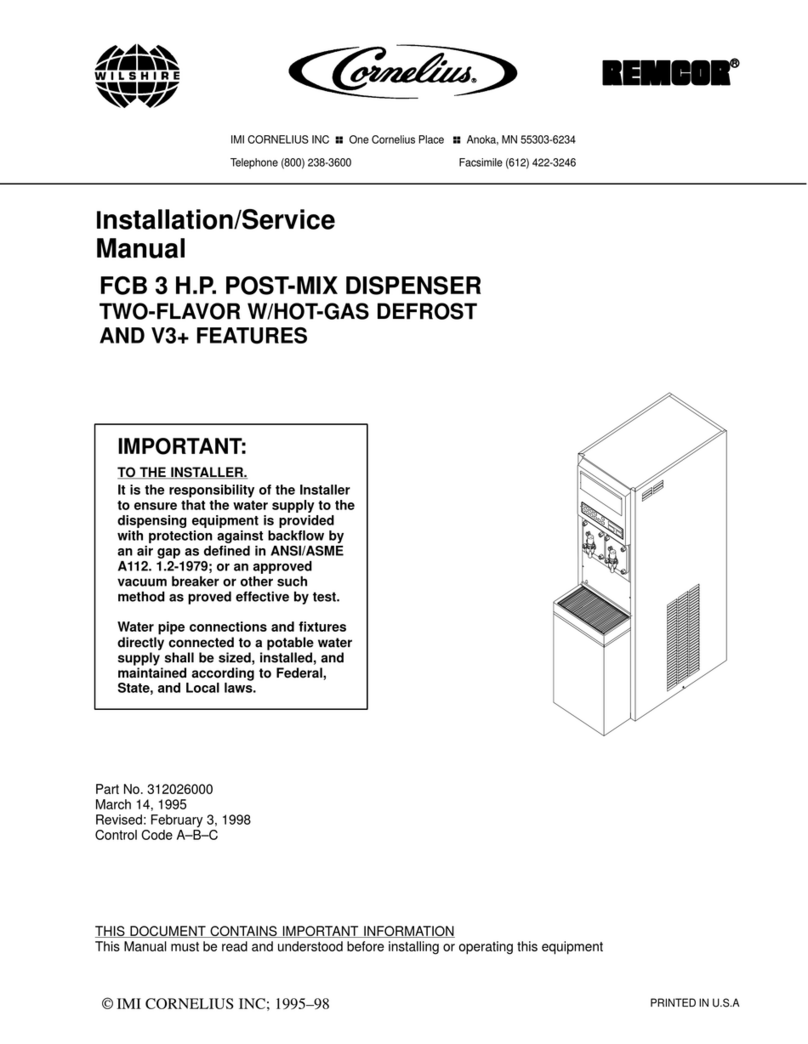 Cornelius FCB 3 H.P. POST-MIX DISPENSER Supplement