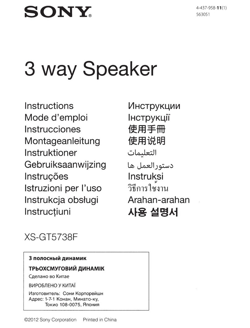 Sony XS-GT5738F instructions